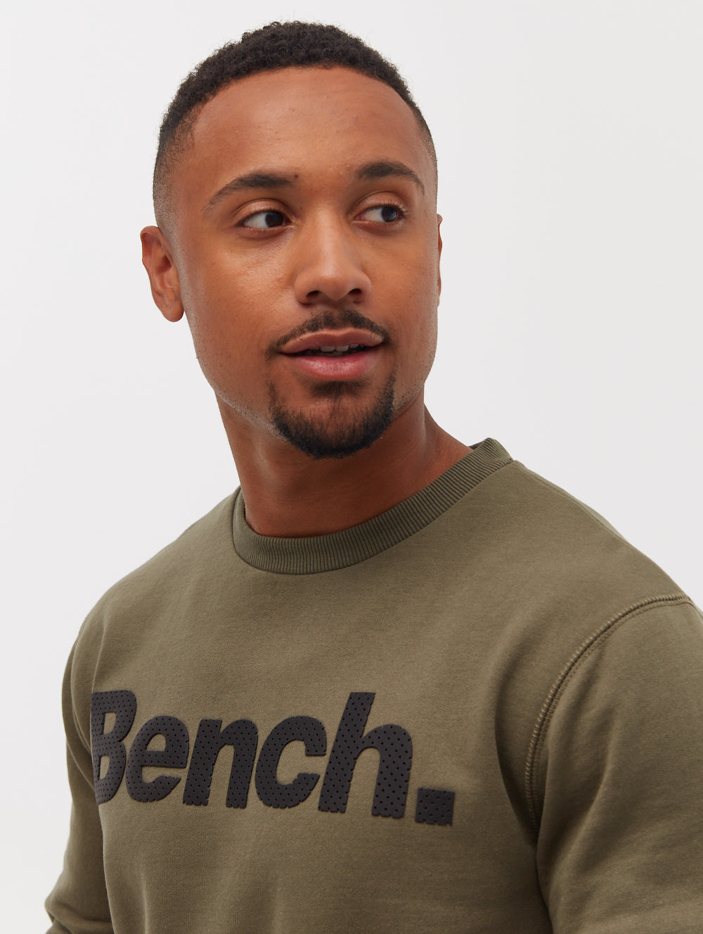 Tipster Perforated Logo Crew Neck Sweatshirt - Green