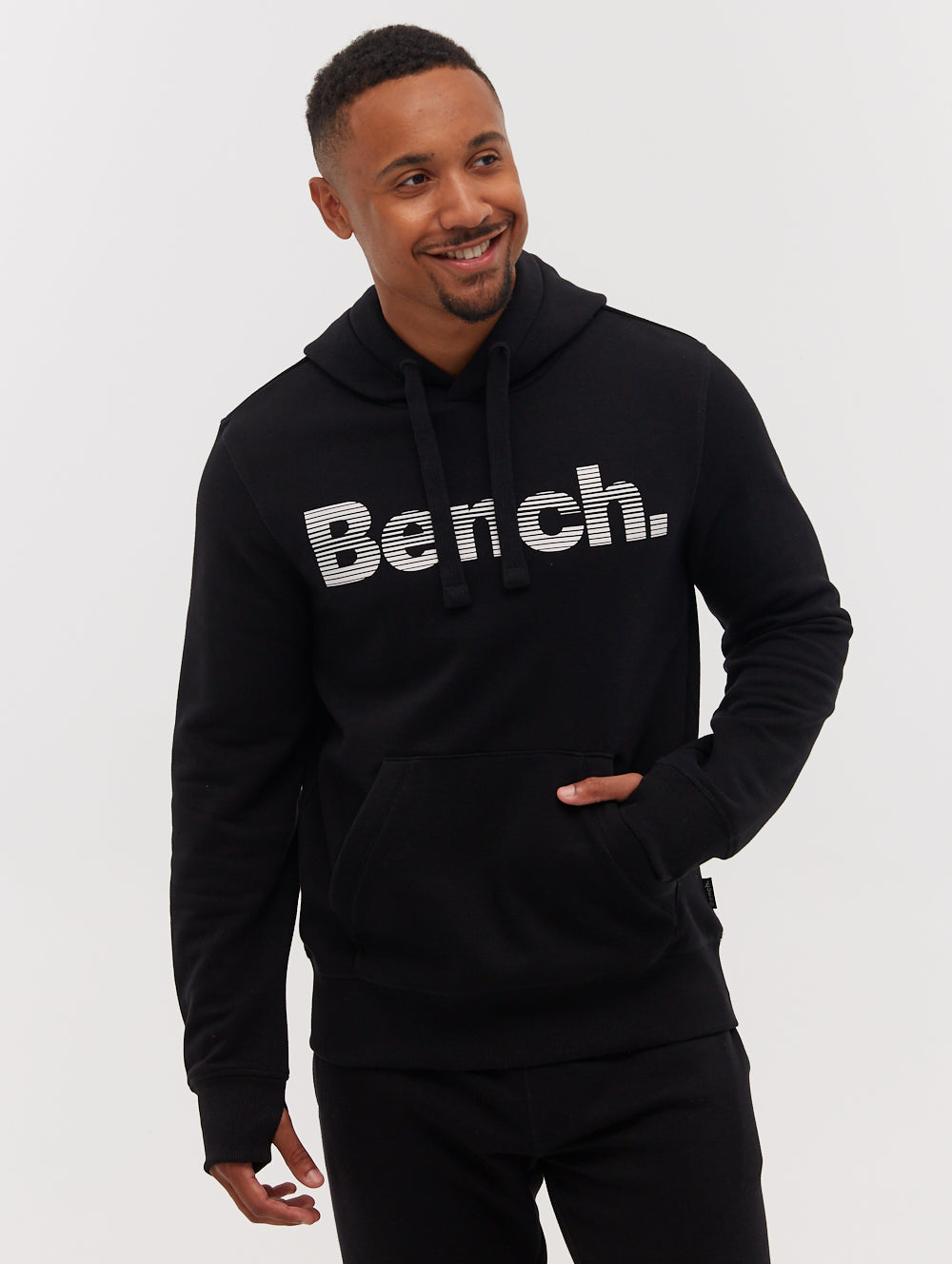 Dunan Gradient Logo Hoodie - Black