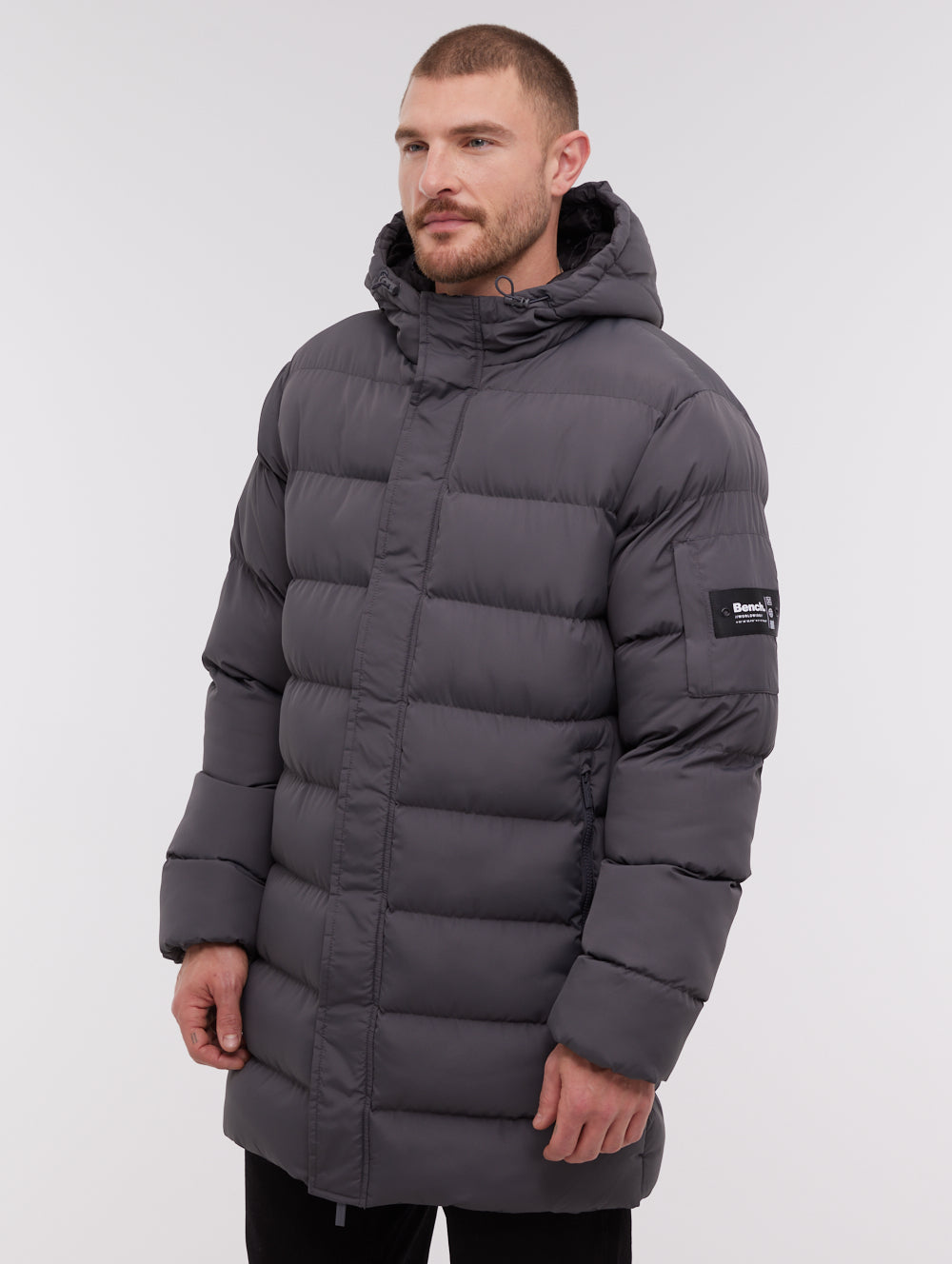 Texani Hooded Puffer Jacket - Grey