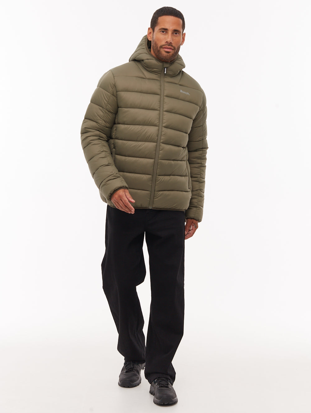 Afflor Hooded Puffer Jacket - Green