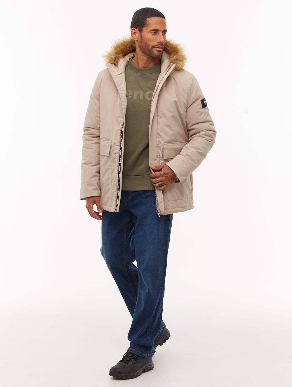 Jarryl Hooded Parka - Beige