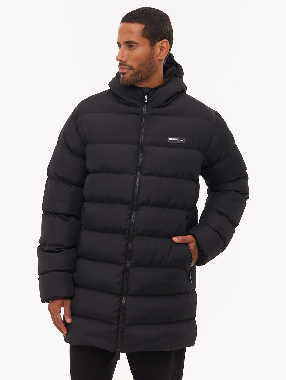 Arviss Hooded Puffer Jacket - Black