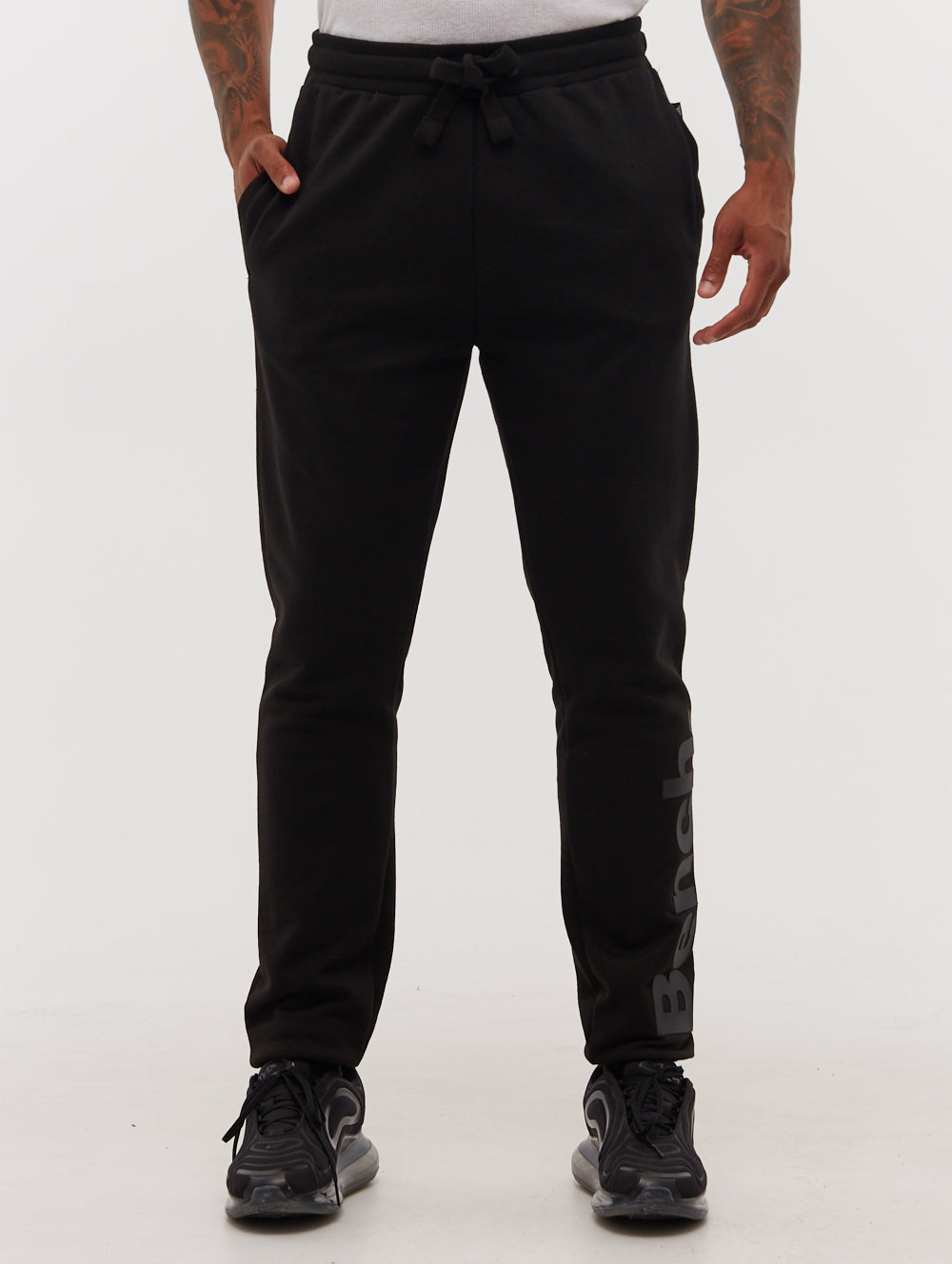 Paxton Tonal Logo Joggers - Black
