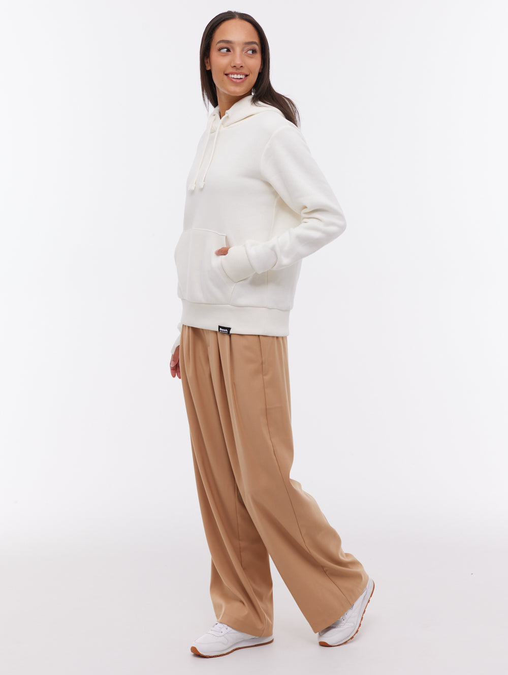 Monnie Wideleg Pants - Beige