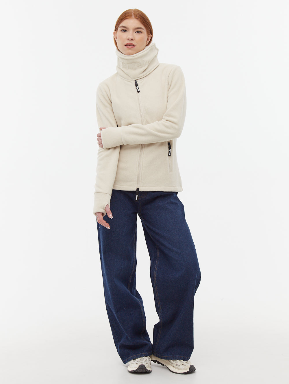 Funnel Microfleece Wrap Neck Zip-Up