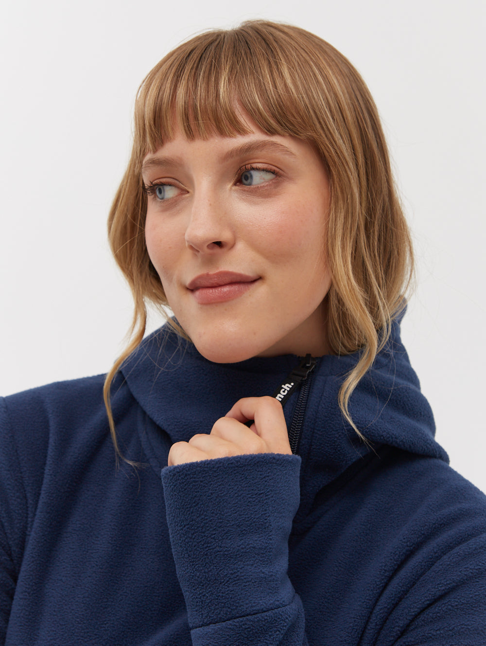 Ninja Microfleece Asymmetric Zip-Up - Dark Blue