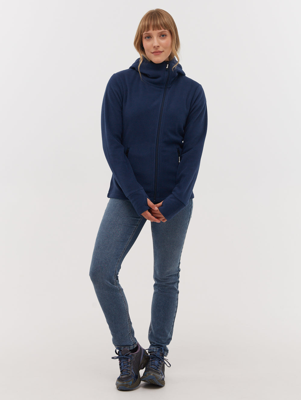 Ninja Microfleece Asymmetric Zip-Up - Dark Blue