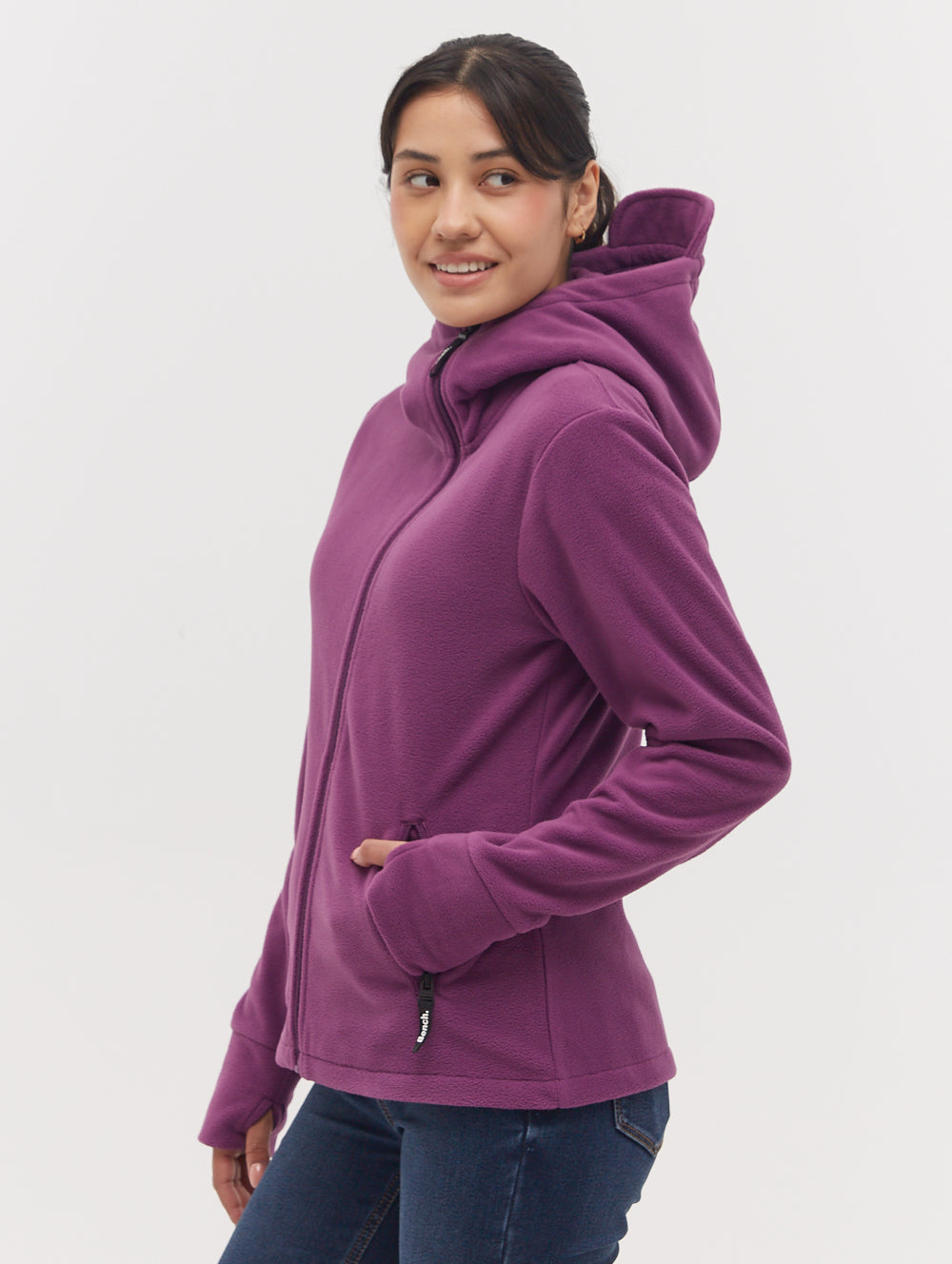 Ninja Microfleece Asymmetric Zip-Up - Purple