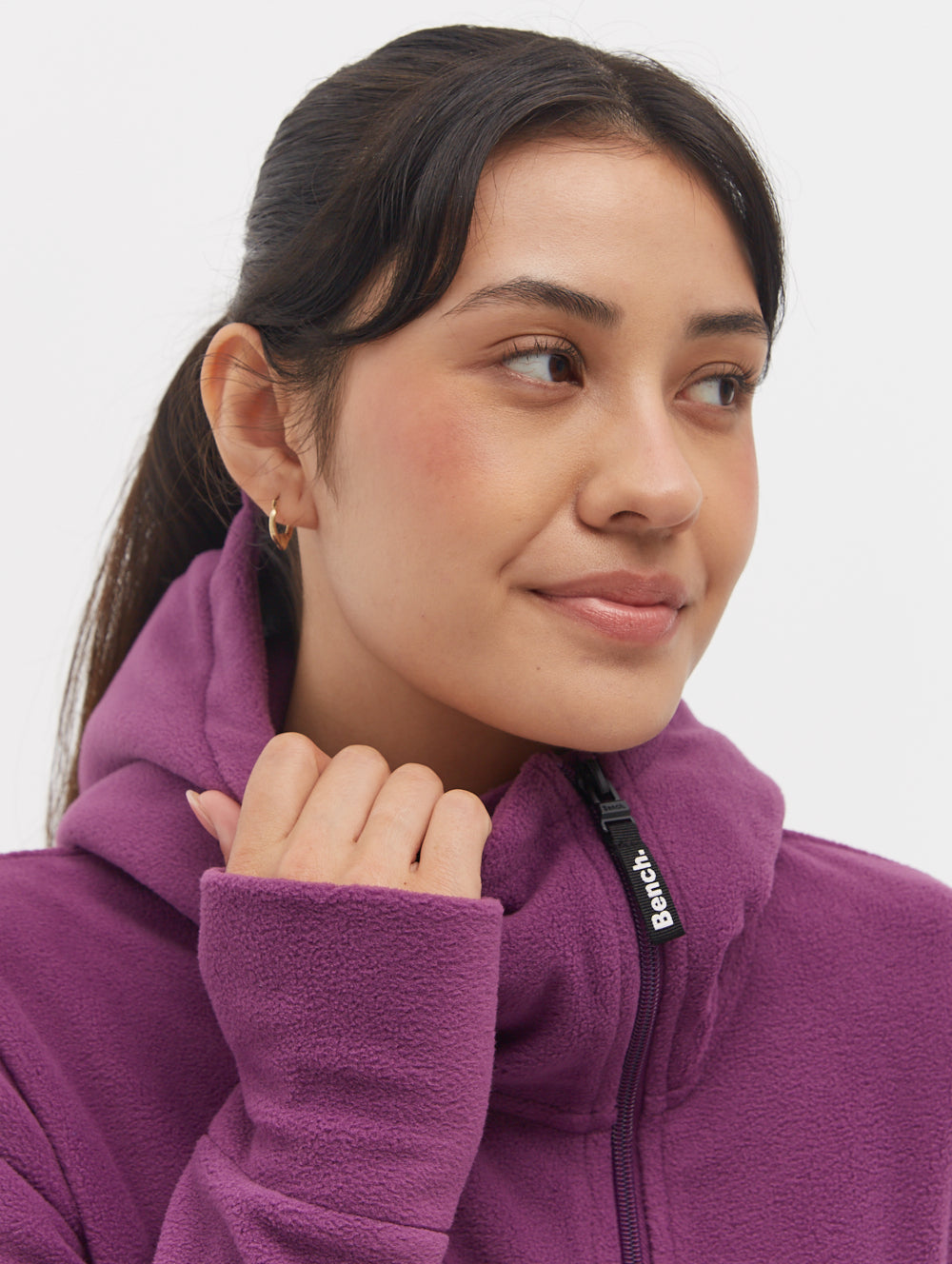 Ninja Microfleece Asymmetric Zip-Up - Purple
