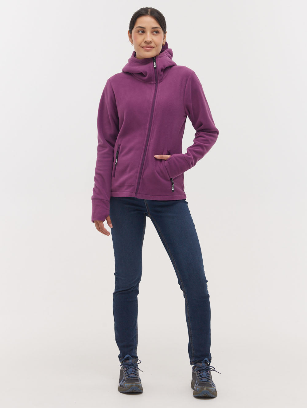 Ninja Microfleece Asymmetric Zip-Up - Purple