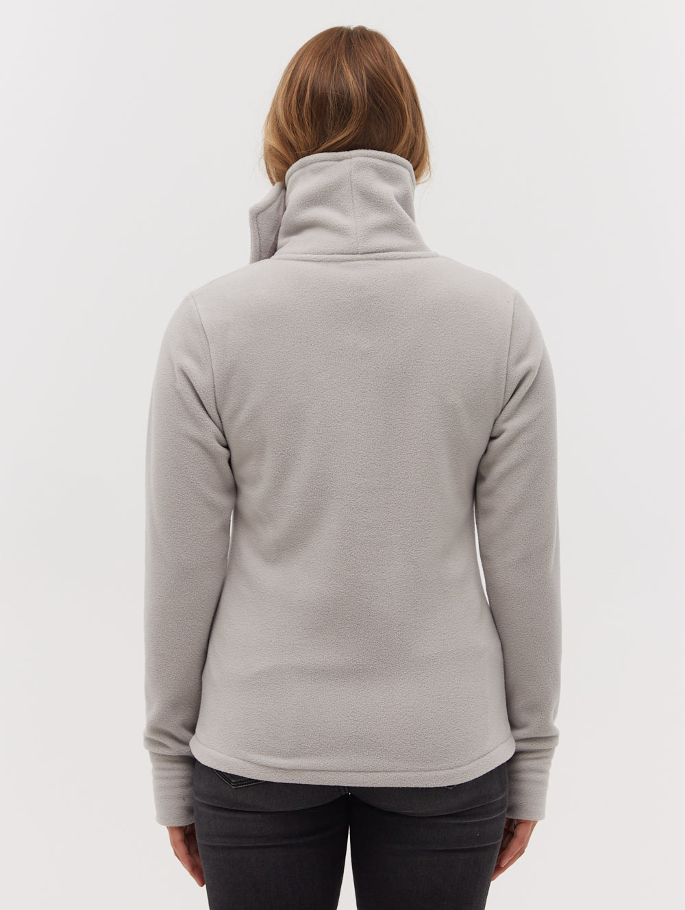 Funnel Microfleece Wrap Neck Zip-Up - Grey
