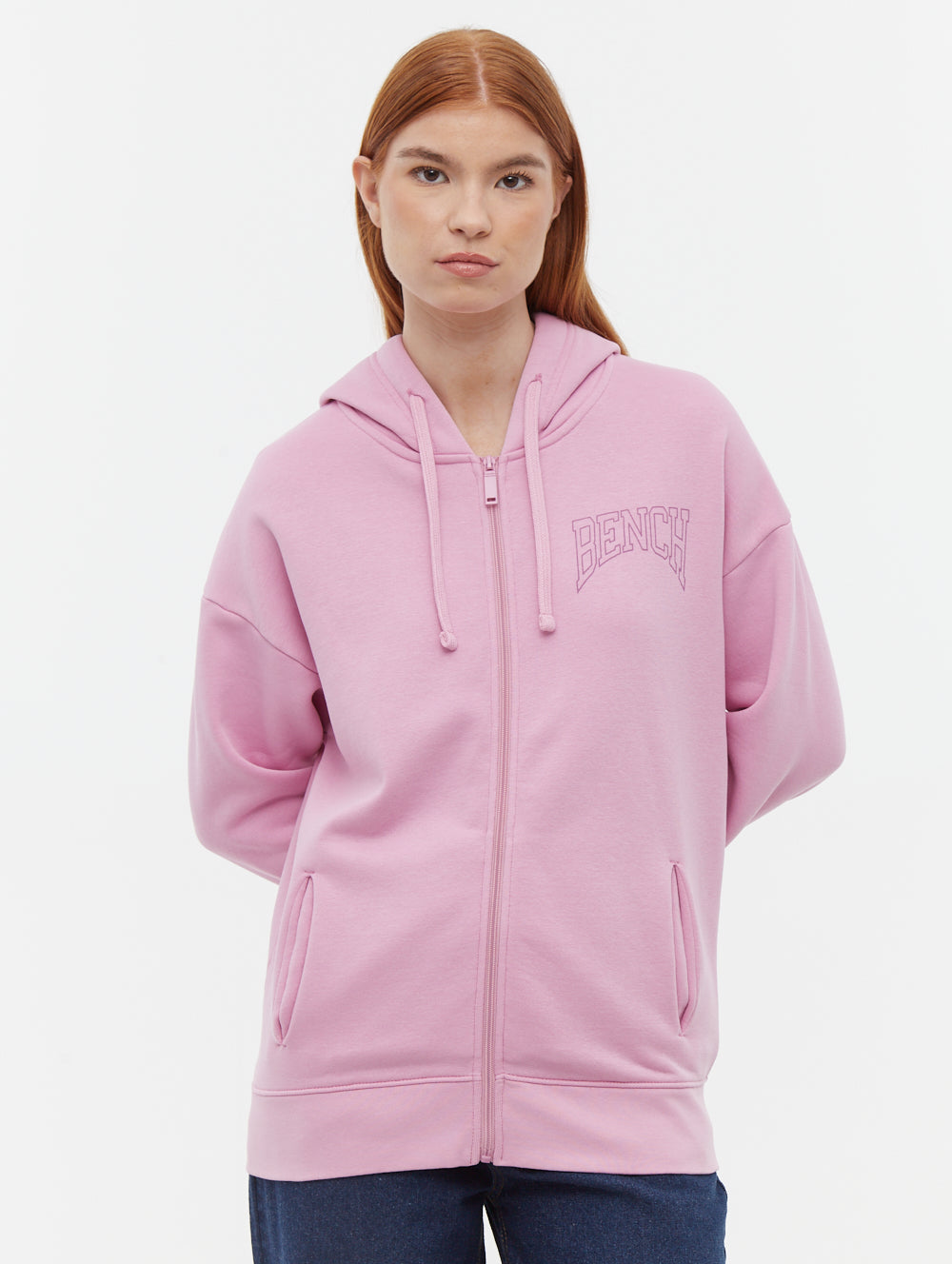 Zira Athletic Logo Zip-Up Hoodie