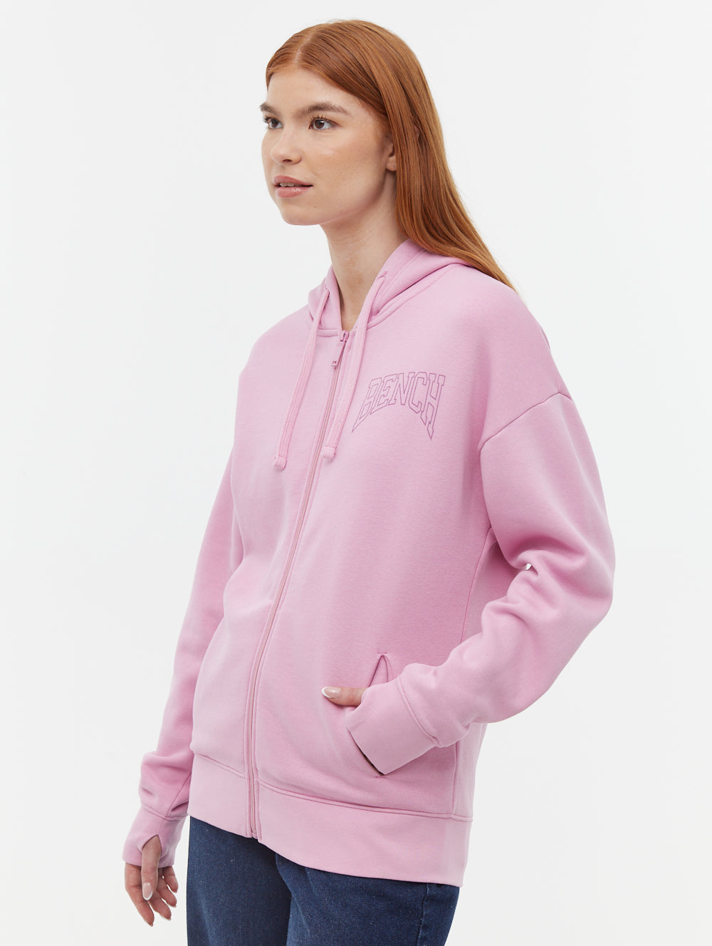 Zira Athletic Logo Zip-Up Hoodie