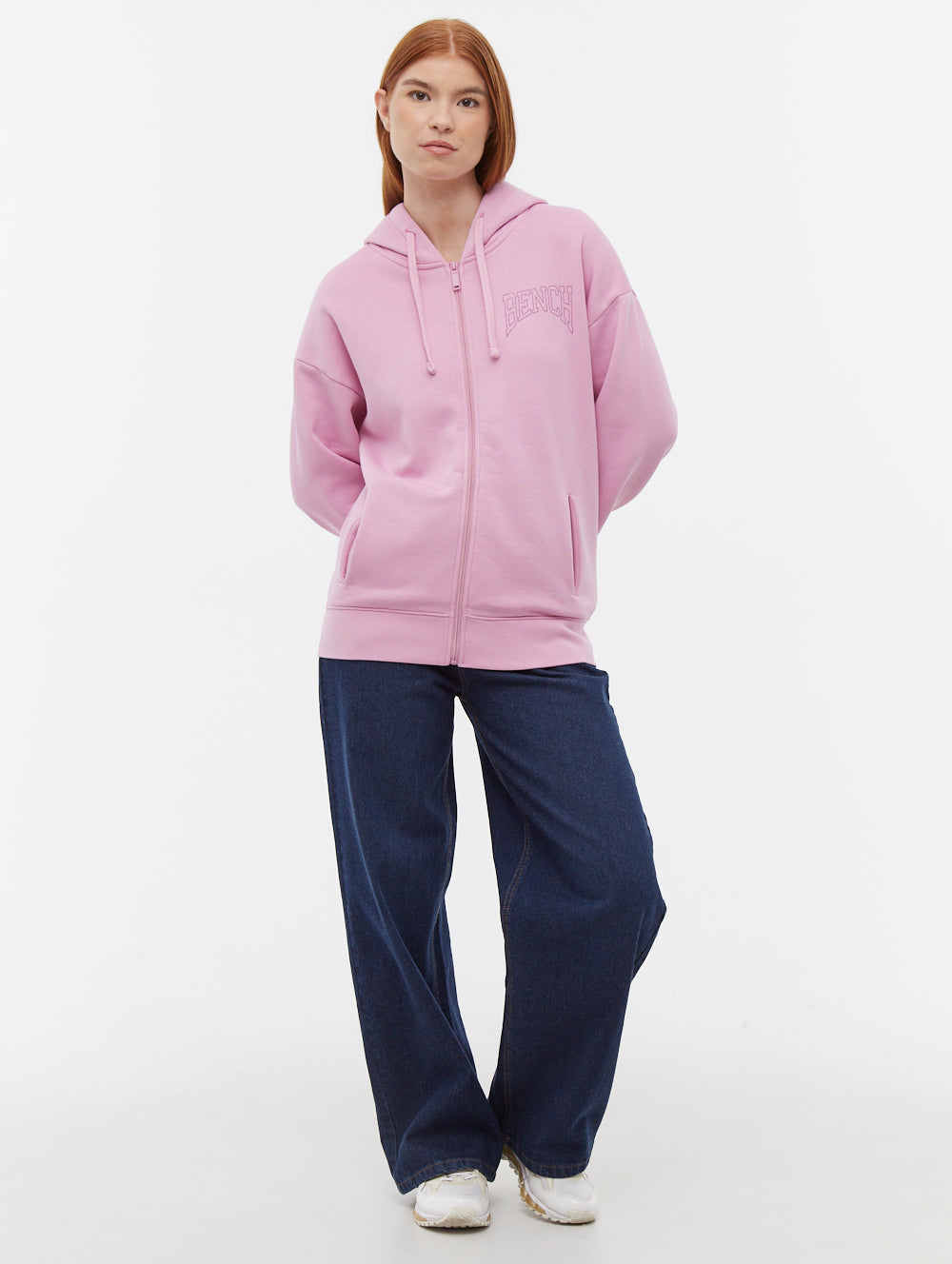 Zira Athletic Logo Zip-Up Hoodie