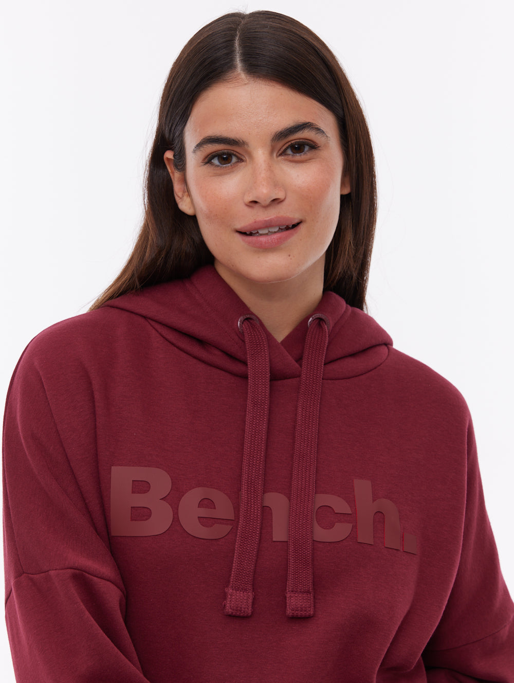 Linra Oversize Tonal Logo Hoodie - Red