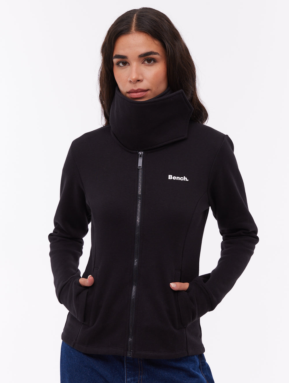 Sheli Black BK001 Funnel Zips Small Logo Shot 1