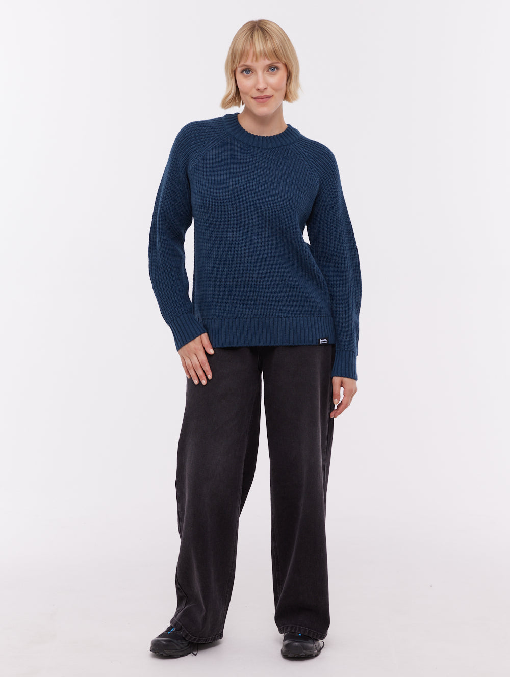 Sorpha Blue NY018 Knit Crews Raglan Jumper Shot 1