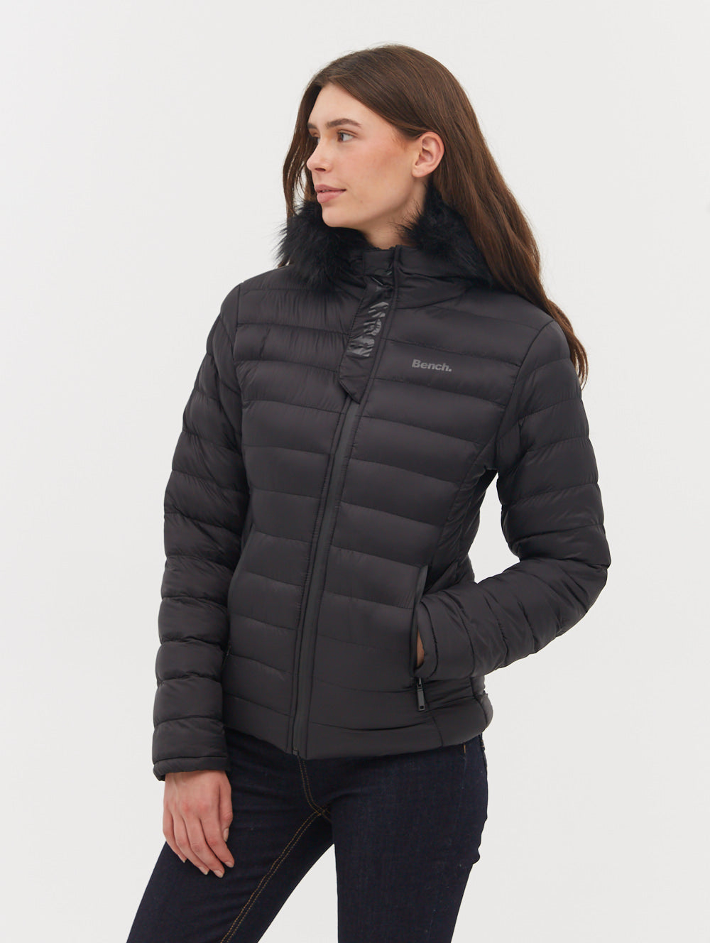 Ludlow Hooded Bomber Jacket - Black