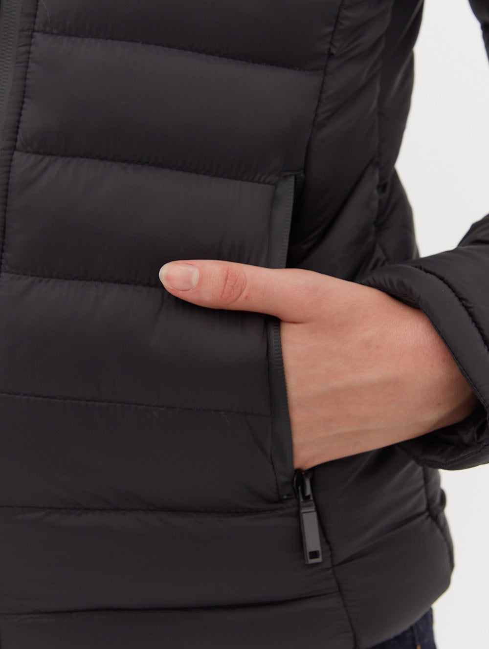 Ludlow Hooded Bomber Jacket - Black