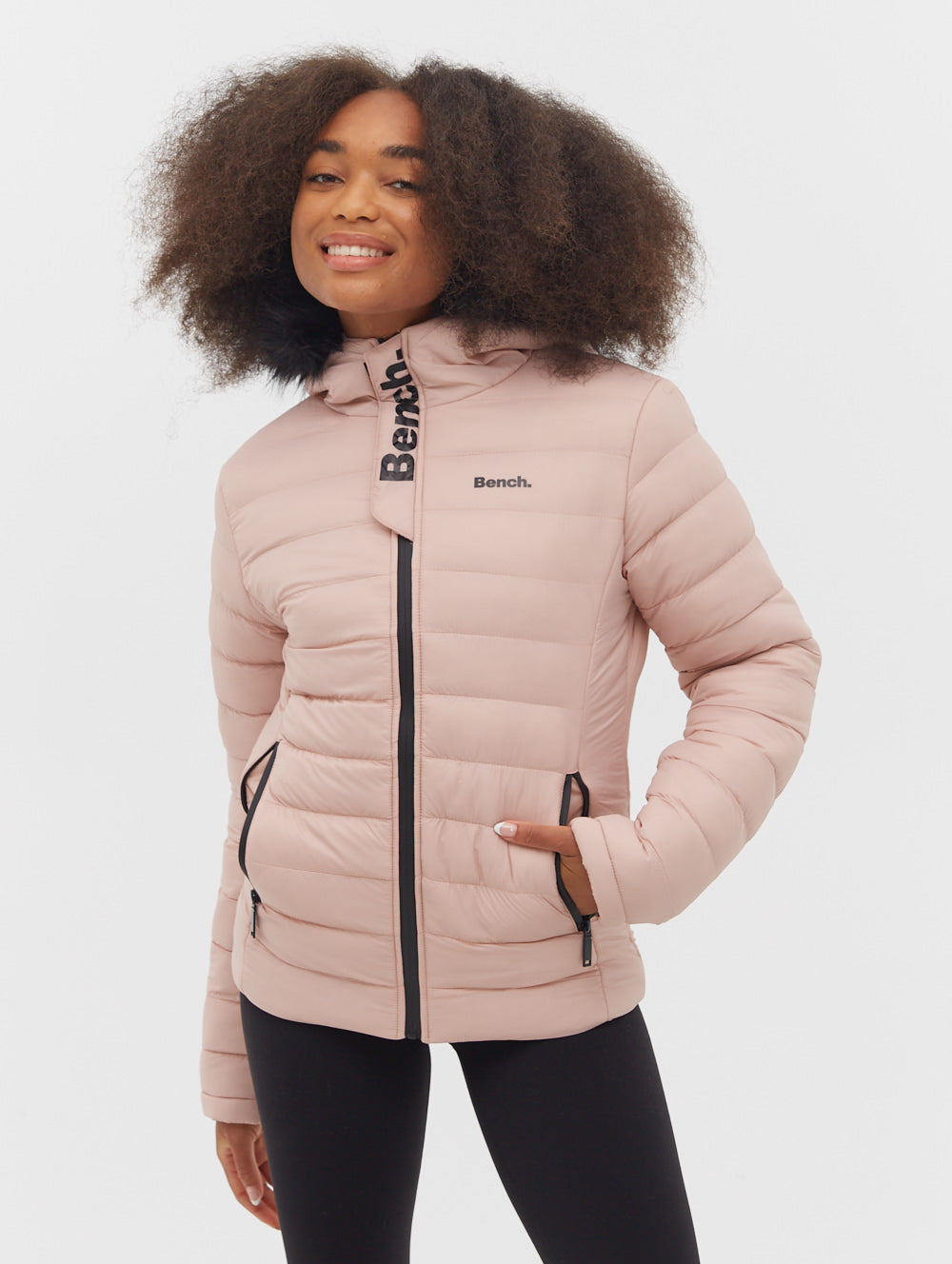 Ludlow Hooded Bomber Jacket - Pink