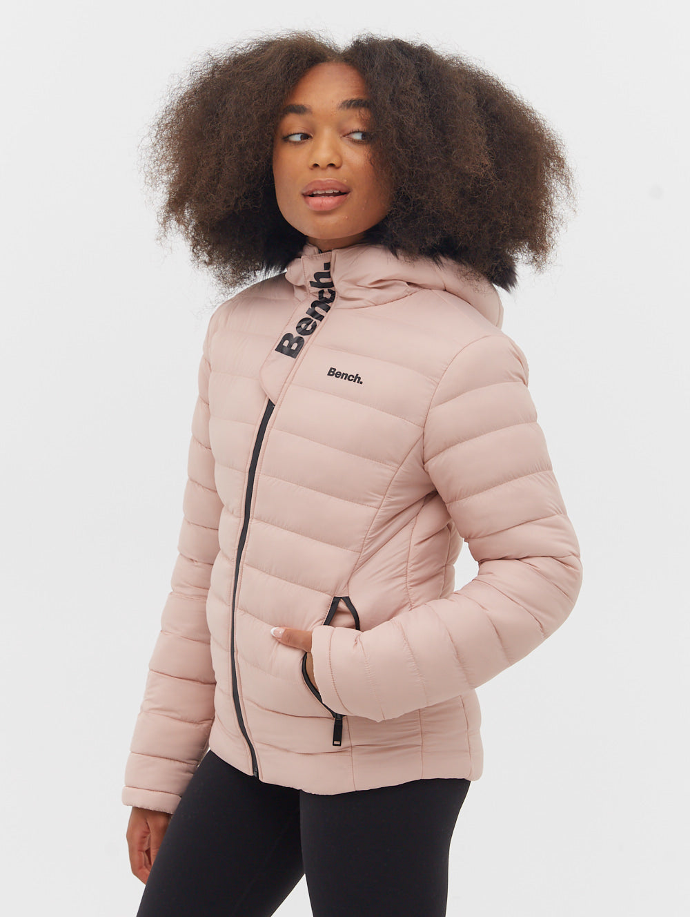 Ludlow Hooded Bomber Jacket - Pink