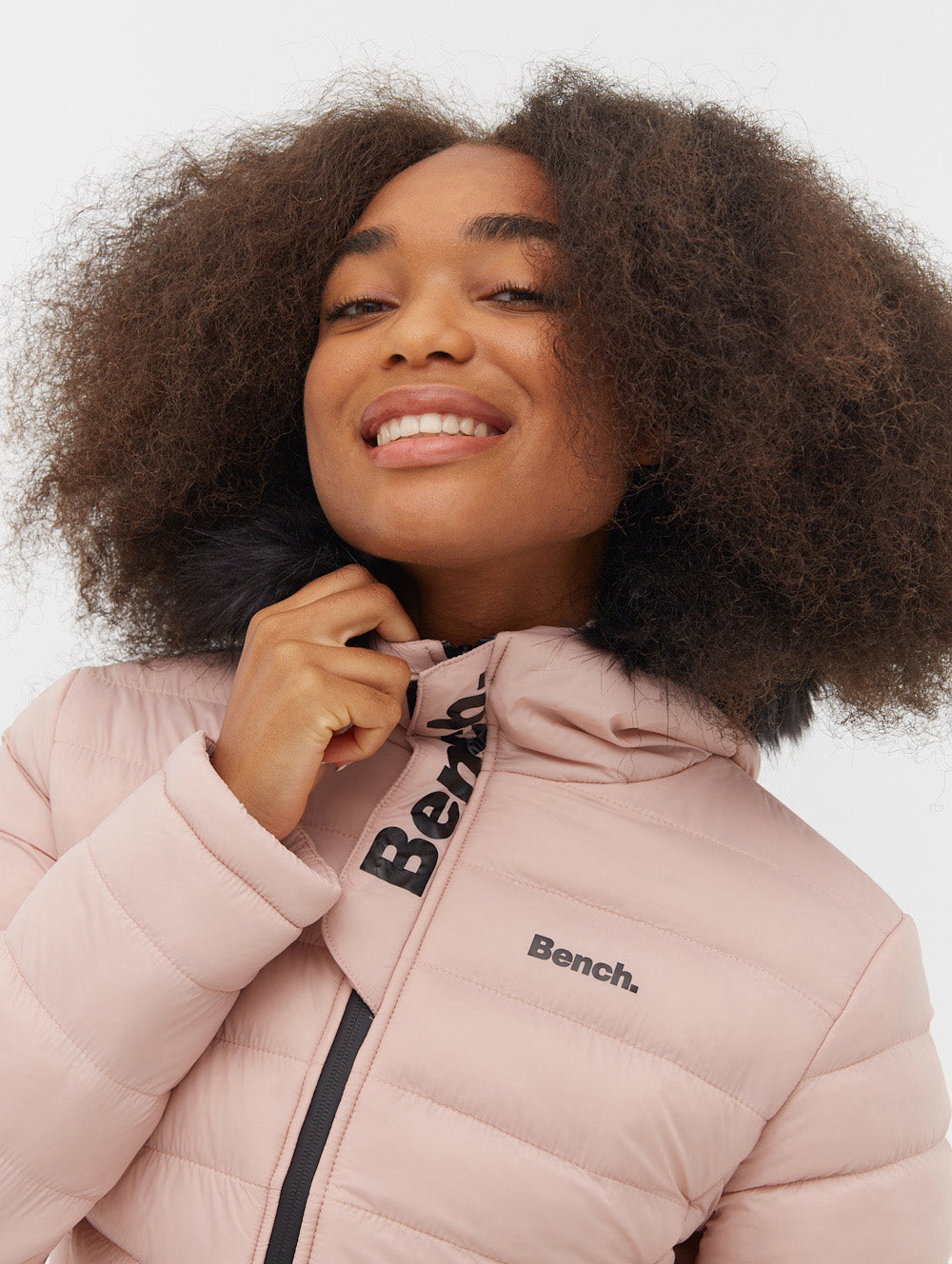 Ludlow Hooded Bomber Jacket - Pink
