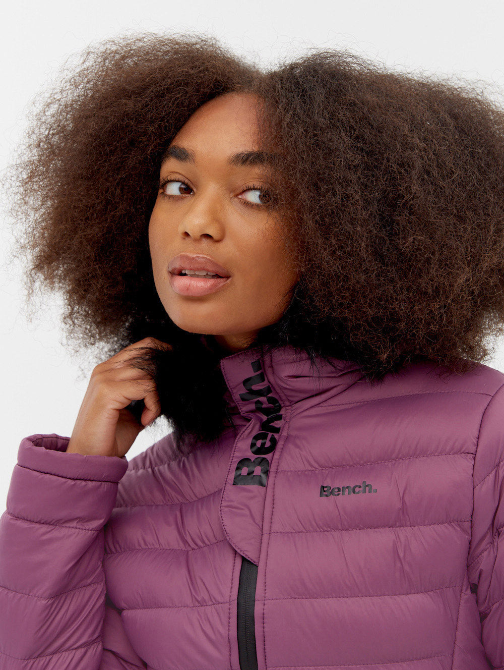 Ludlow Hooded Bomber Jacket - Purple
