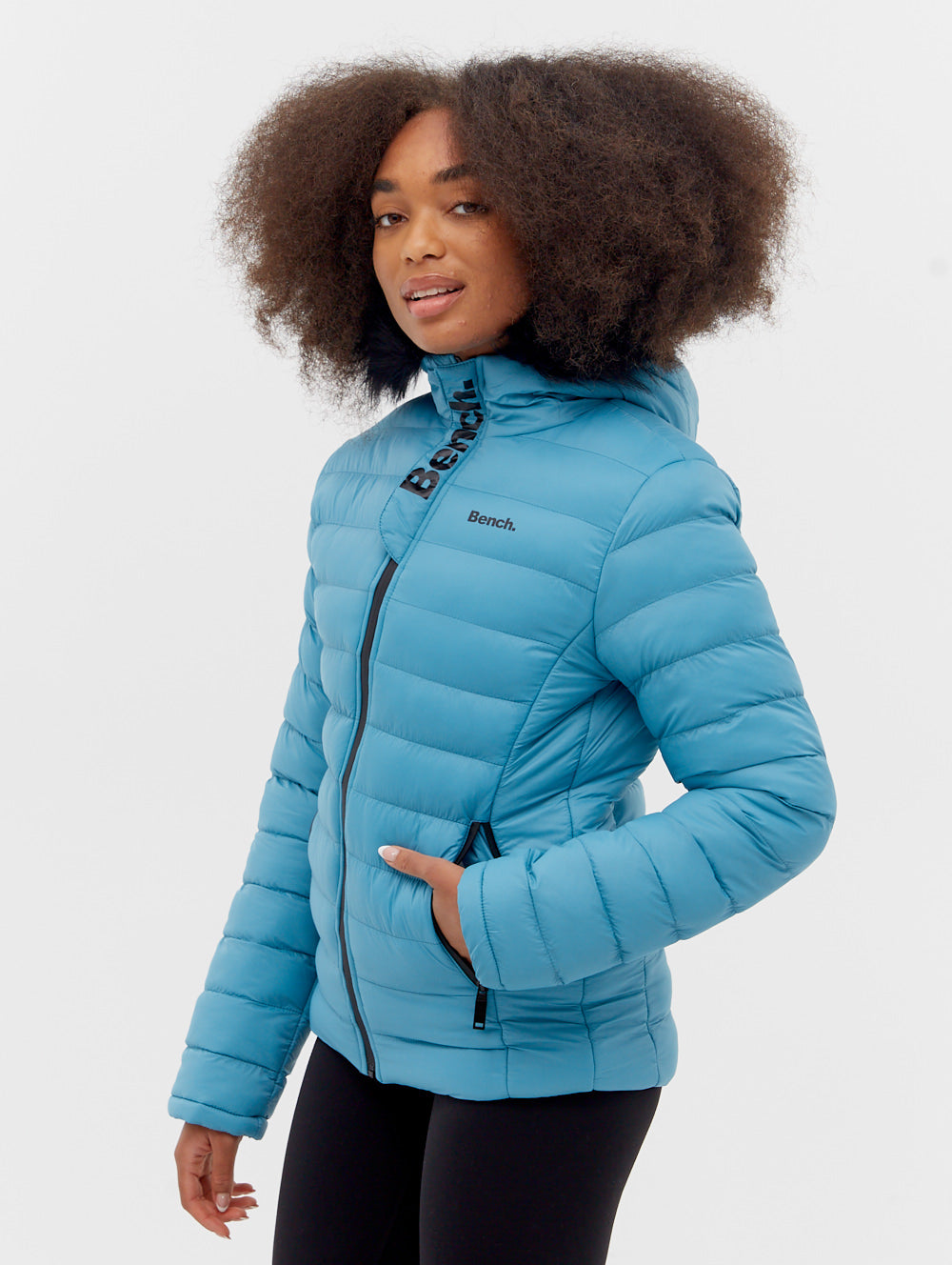 Ludlow Hooded Bomber Jacket - Blue