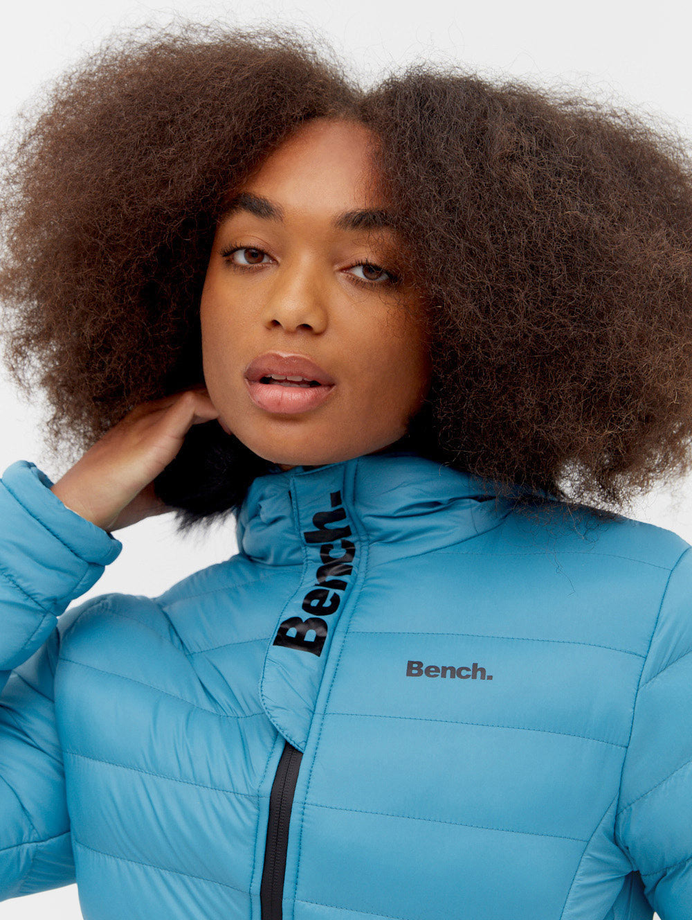 Ludlow Hooded Bomber Jacket - Blue