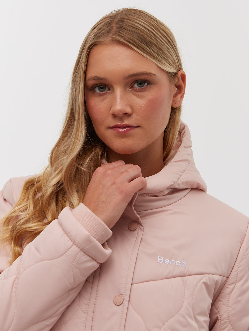 Dakoah Honeycomb Quilted Midi Jacket - Pink