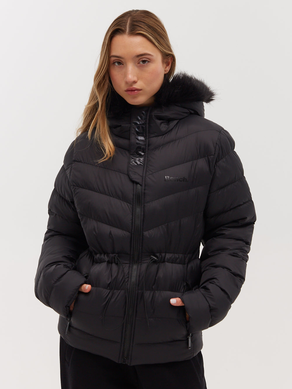 Inken Hooded Puffer Jacket - Black