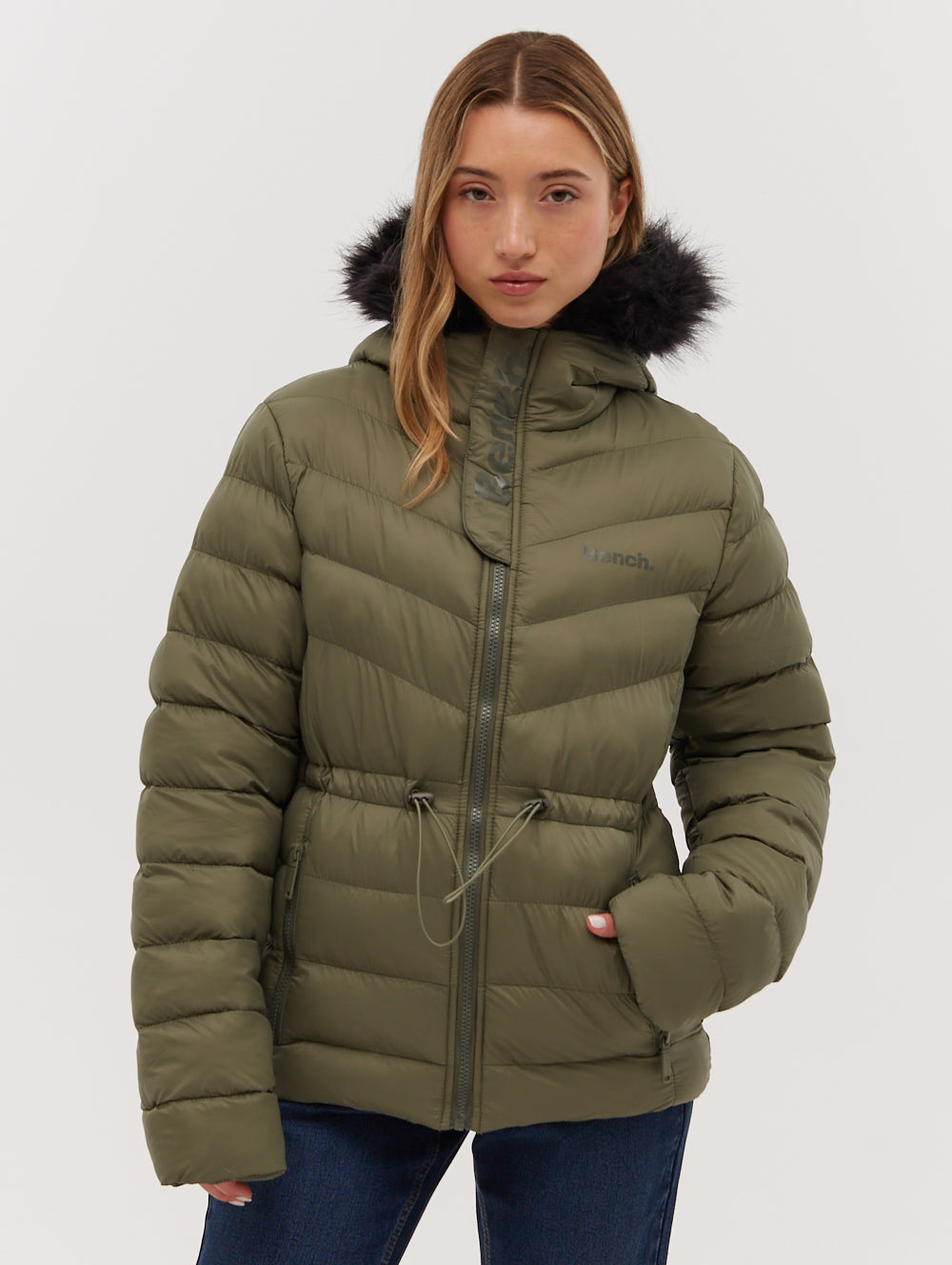 Inken Hooded Puffer Jacket - Green