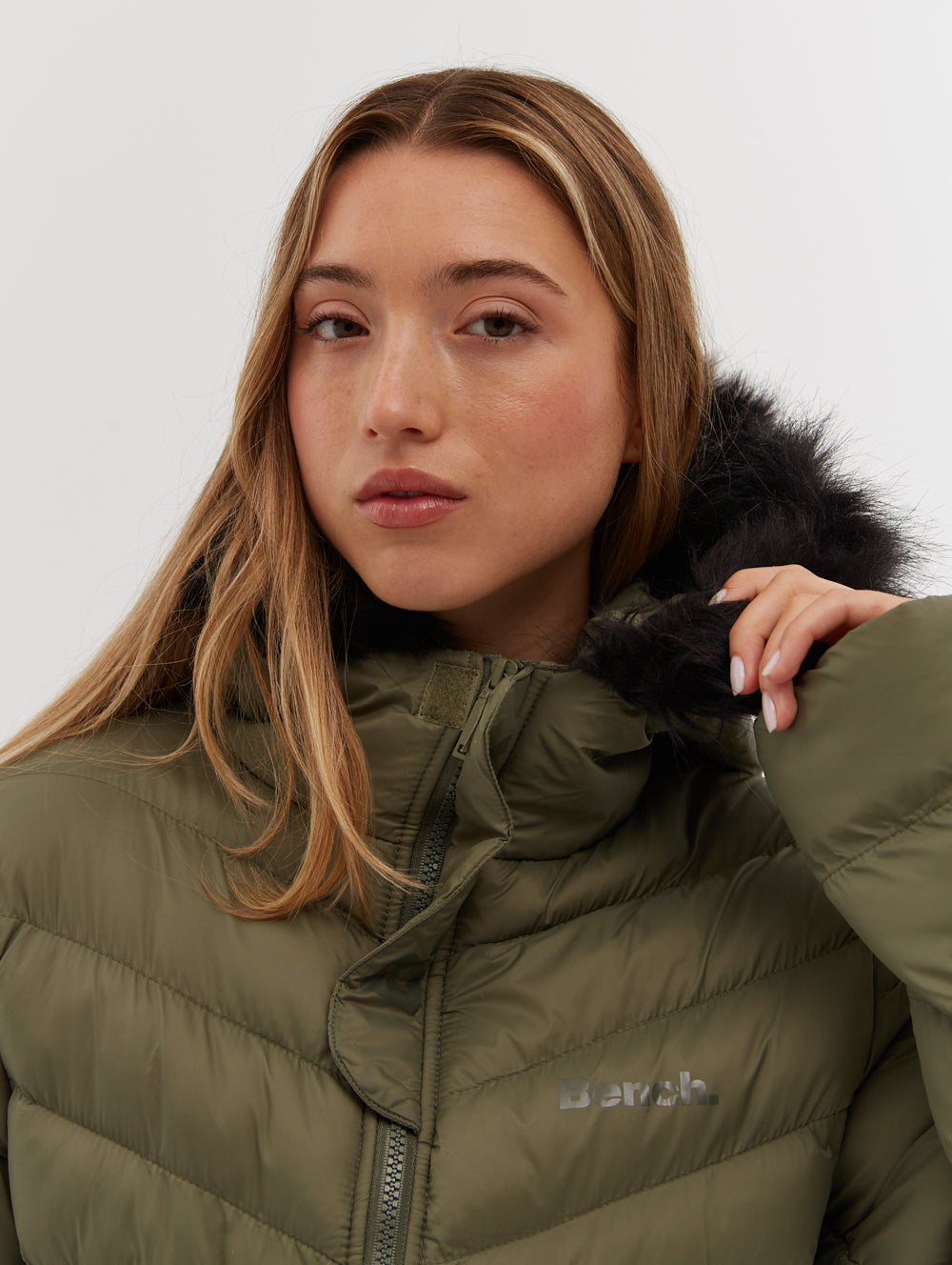 Inken Hooded Puffer Jacket - Green