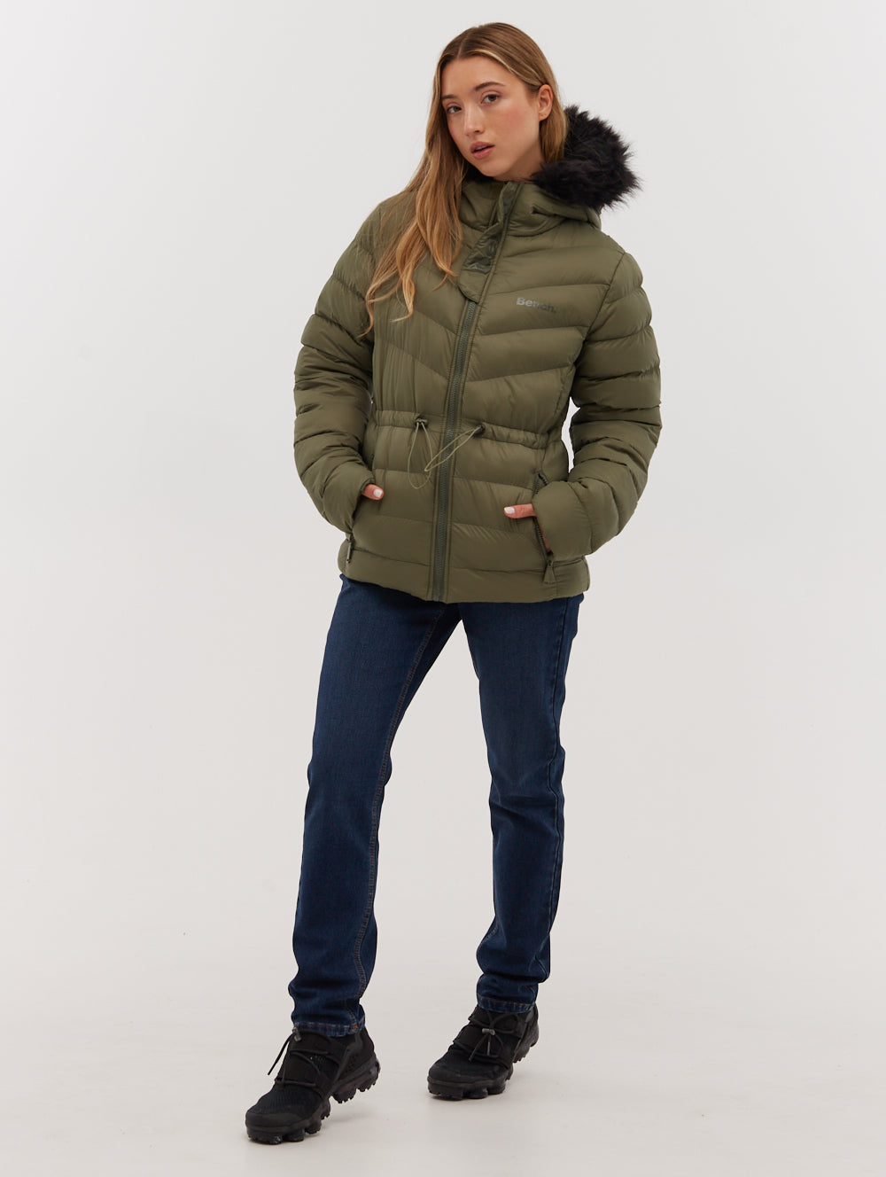 Inken Hooded Puffer Jacket - Green