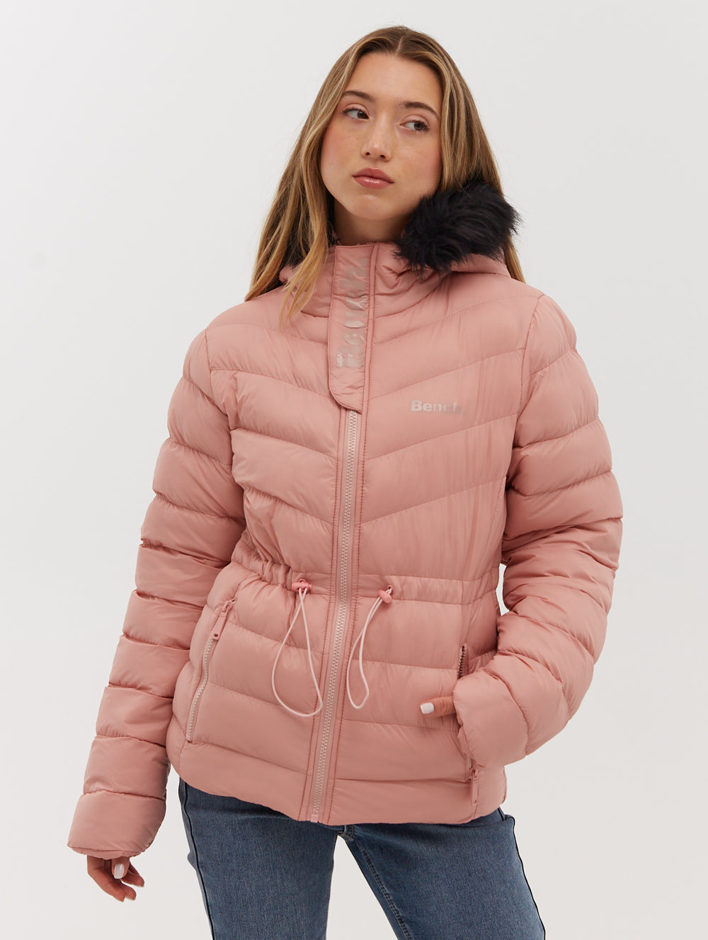 Inken Hooded Puffer Jacket - Pink