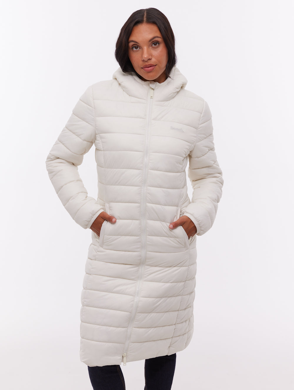 Nella Hooded Maxi Puffer Jacket - White