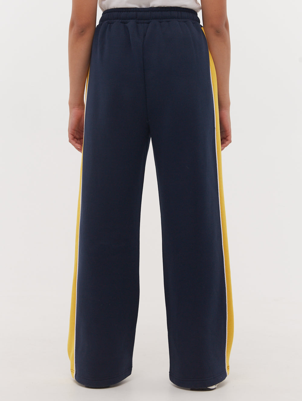 Elline Wide Leg Striped Joggers - Blue