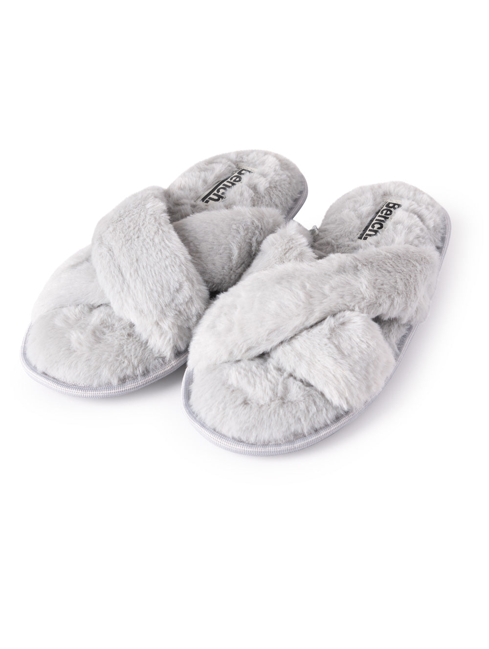 Women's Cross Strap Faux Fur Slipper