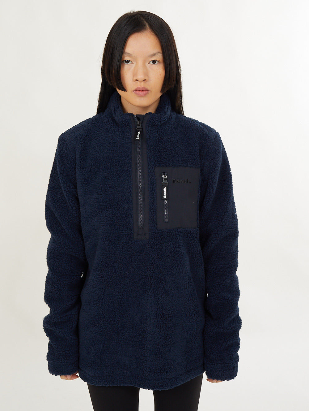Briella Fleece Funnel Neck - Blue