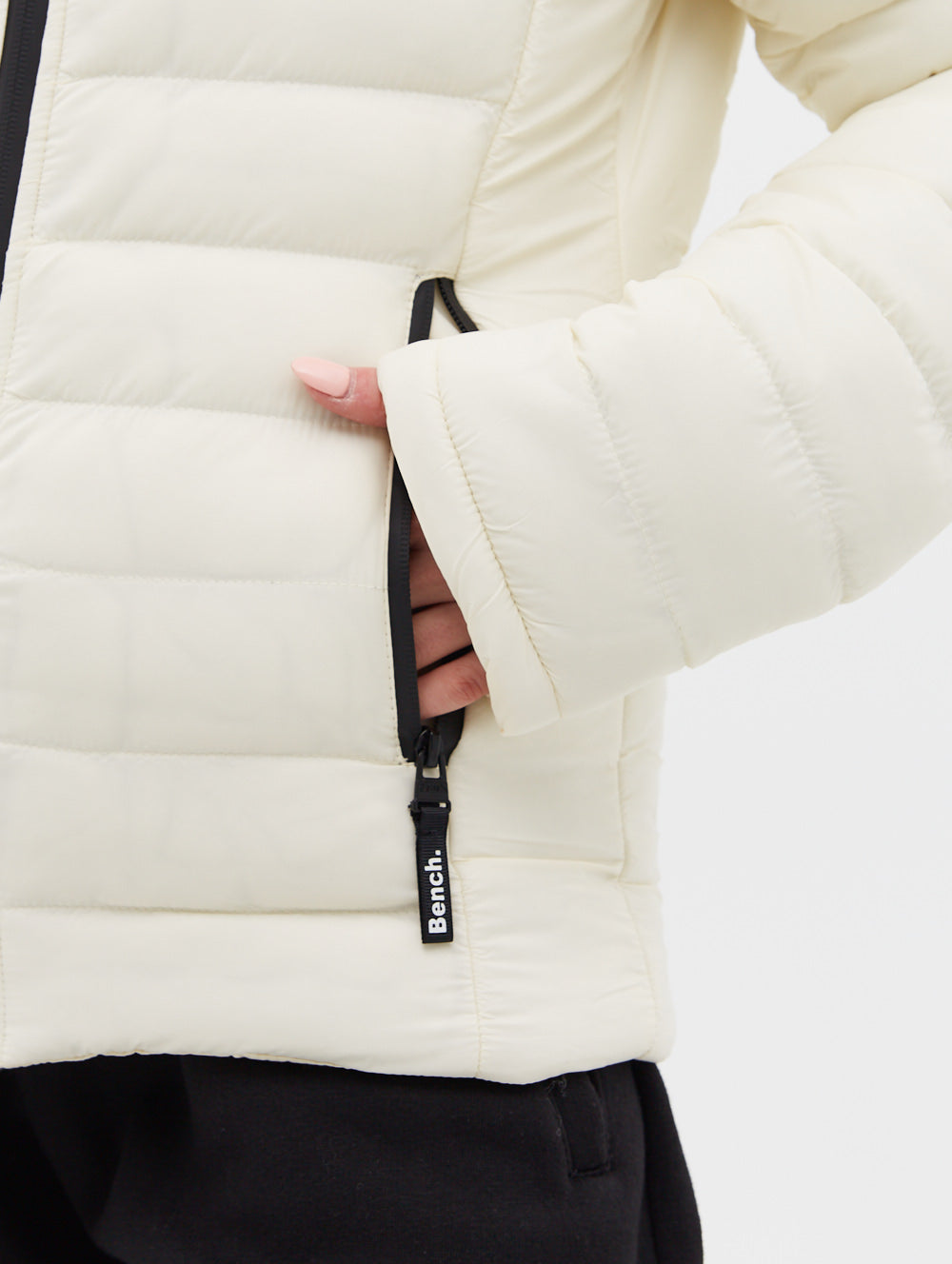 Ludlow Hooded Bomber Jacket - White