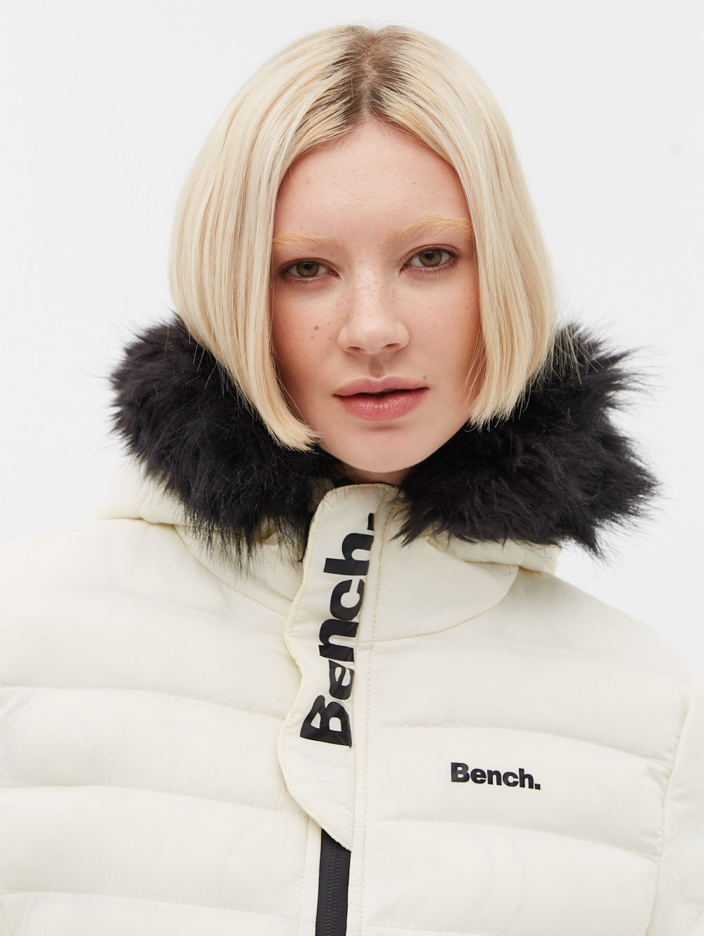 Ludlow Hooded Bomber Jacket - White