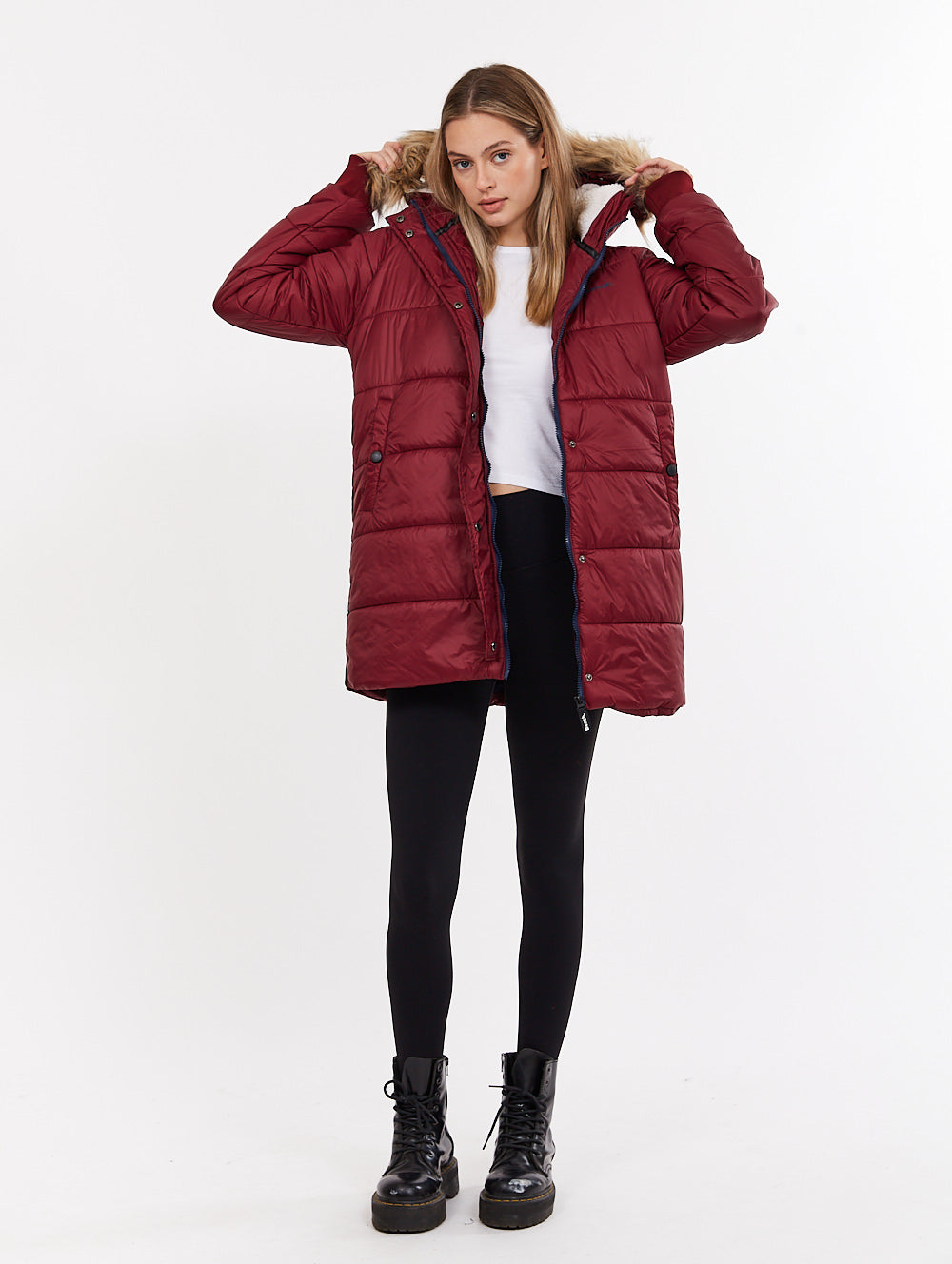 Ariele Hooded Parka - Red