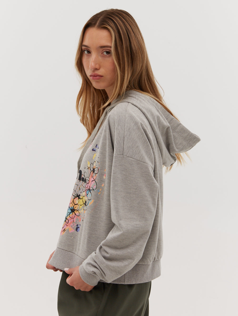 Florence French Terry Cropped Pullover Hoodie