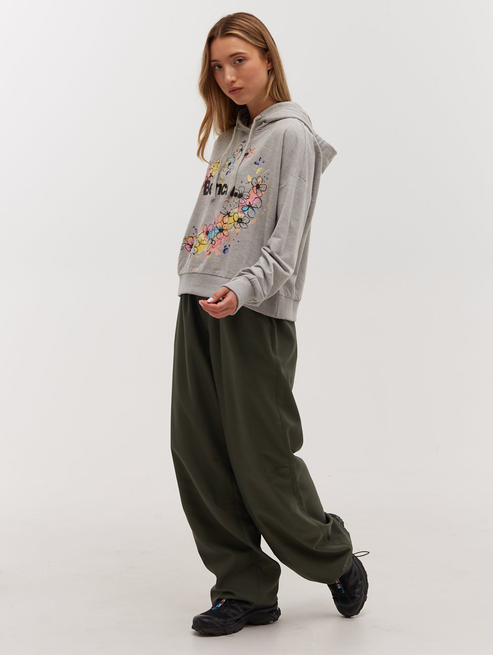 Florence French Terry Cropped Pullover Hoodie