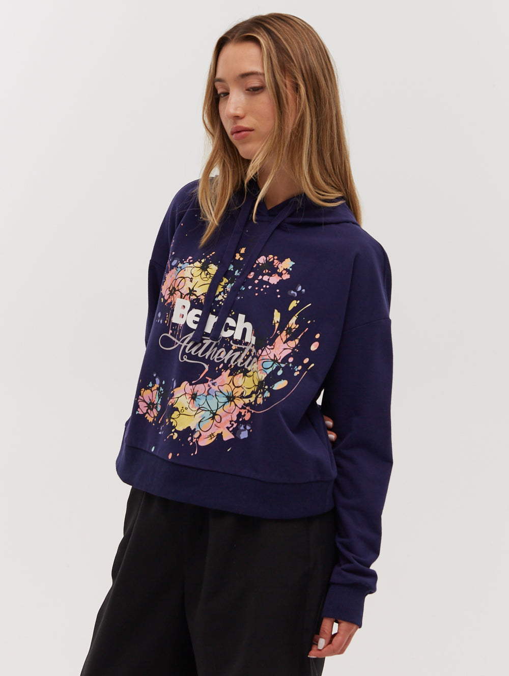 Florence French Terry Cropped Pullover Hoodie