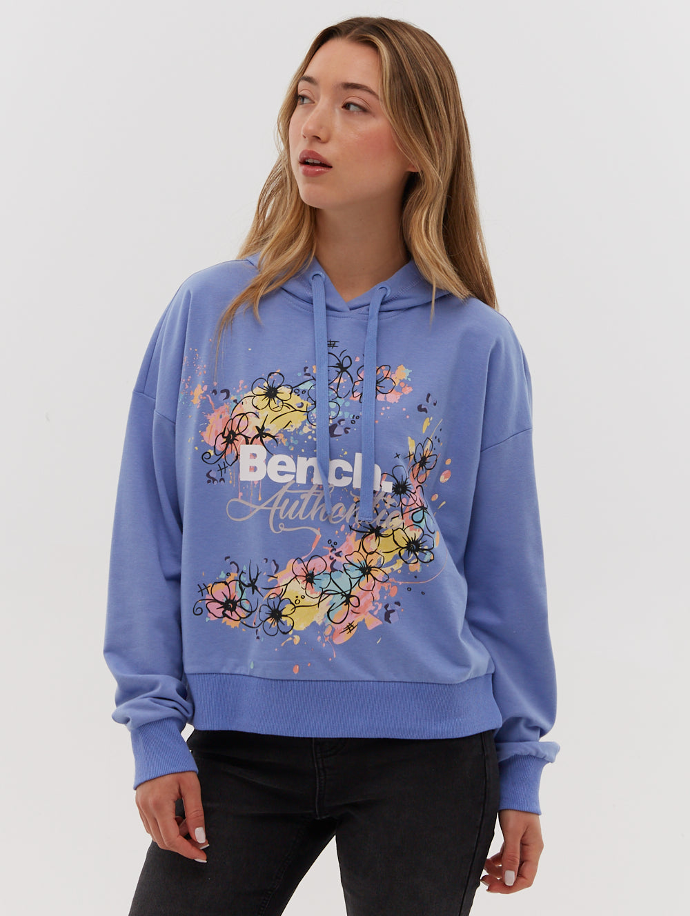 Florence French Terry Cropped Pullover Hoodie