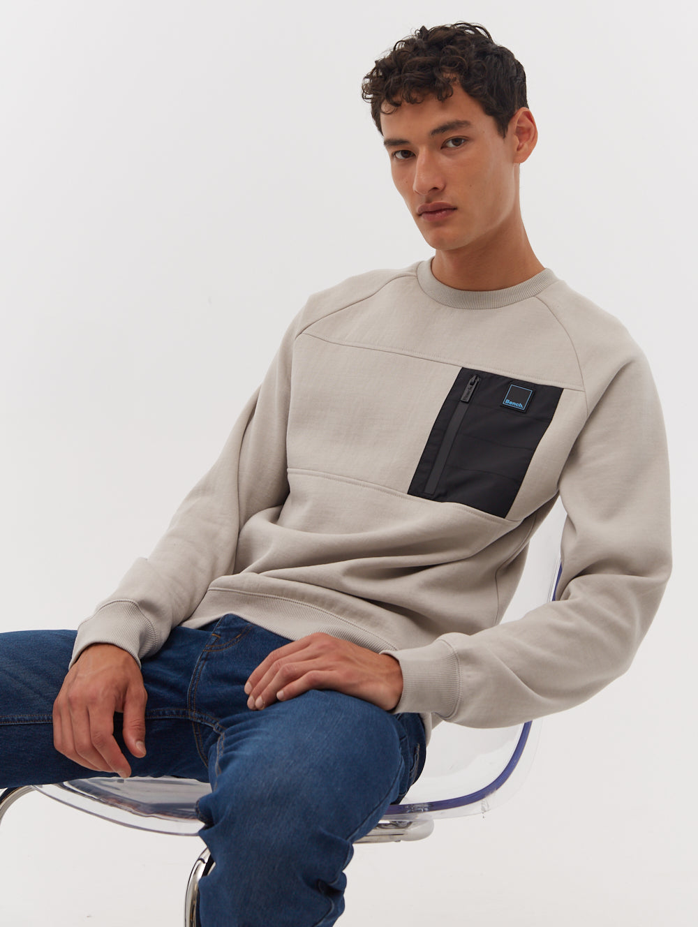 Marton Chest Pocket Crew Neck Sweatshirt