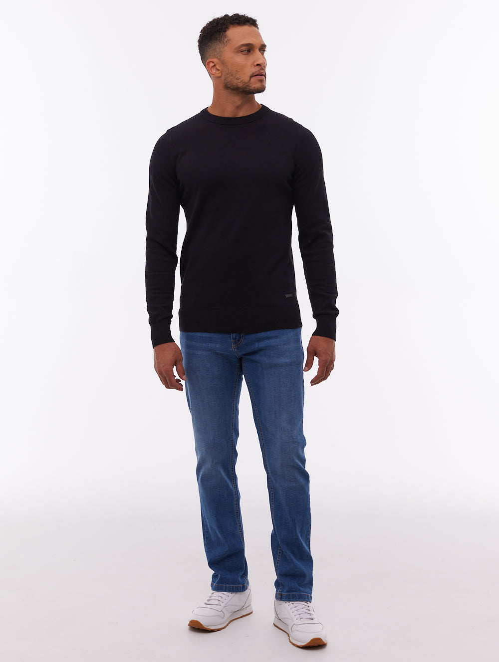Vietro Black BK001 Knit Crews Fine Gauge  Shot 1