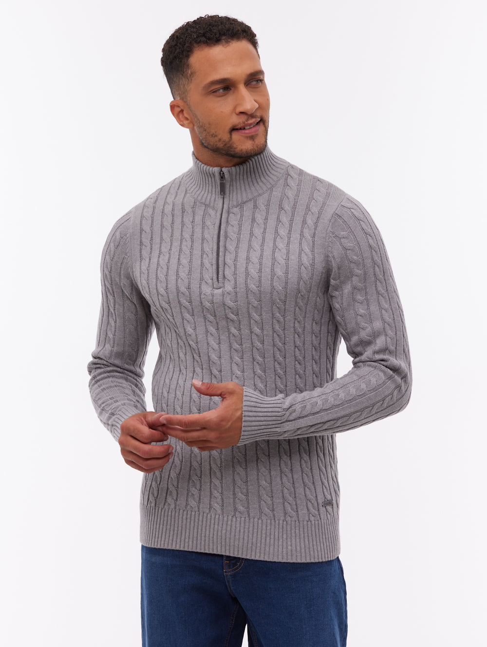 Rasola Quarter-Zip Sweater - Grey