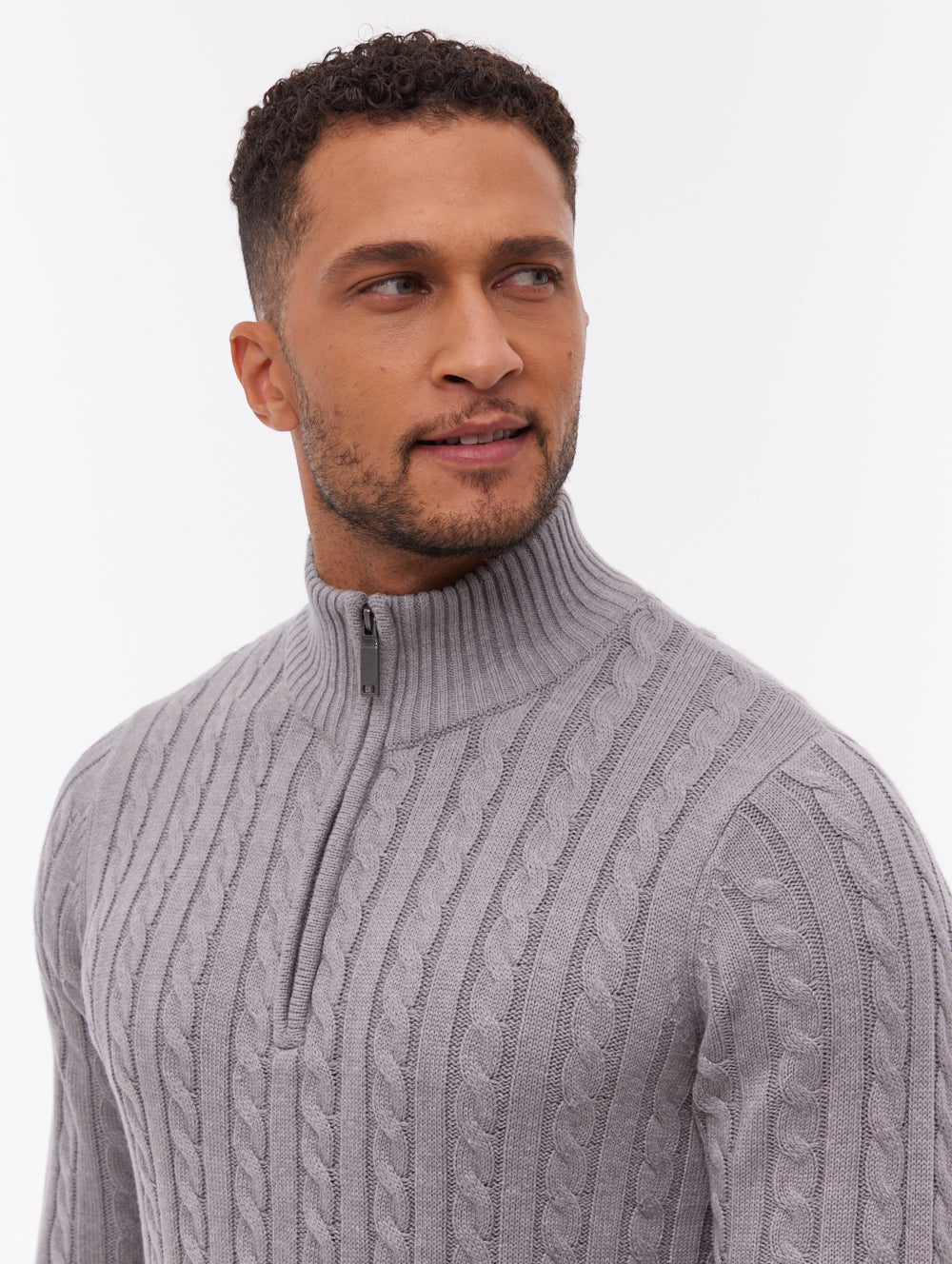 Rasola Quarter-Zip Sweater - Grey